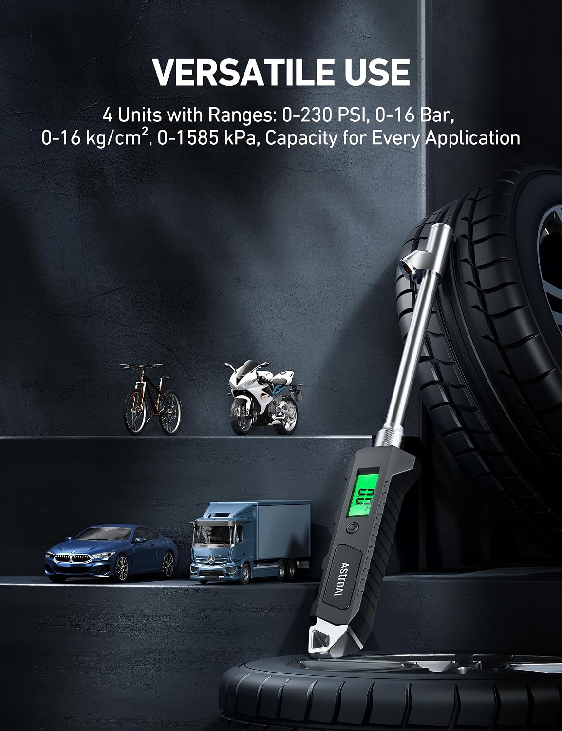 AstroAI Heavy Duty Digital Tire Pressure Gauge 0-230 PSI