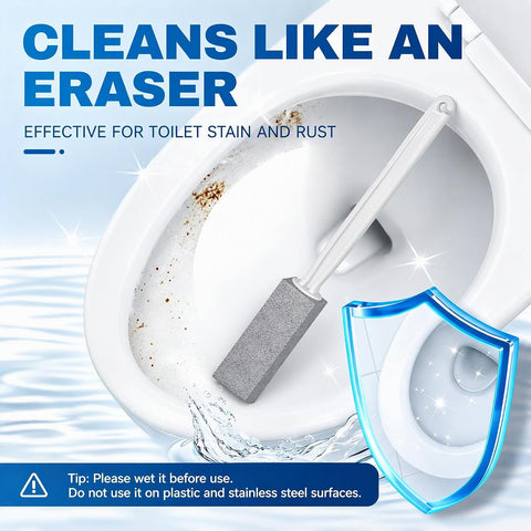 2 Pack Pumice Stone for Toilet Cleaning, Extra Long Handle for Removing Bowl Ring, Pool, Bathroom, Toilet Brush