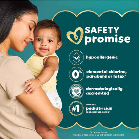 Pampers Swaddlers Newborn Diapers, Size Preemie (<6 lbs), 27 Count, Fragrance Free, Hypoallergenic, Absorbent, Pediatrician Recommended, Skin Safe