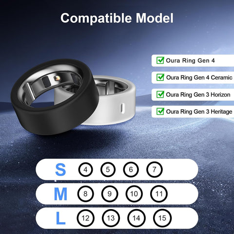 12 Pack Ring Cover Compatible with Oura Ring Gen 4/4 Ceramic/Gen 3
