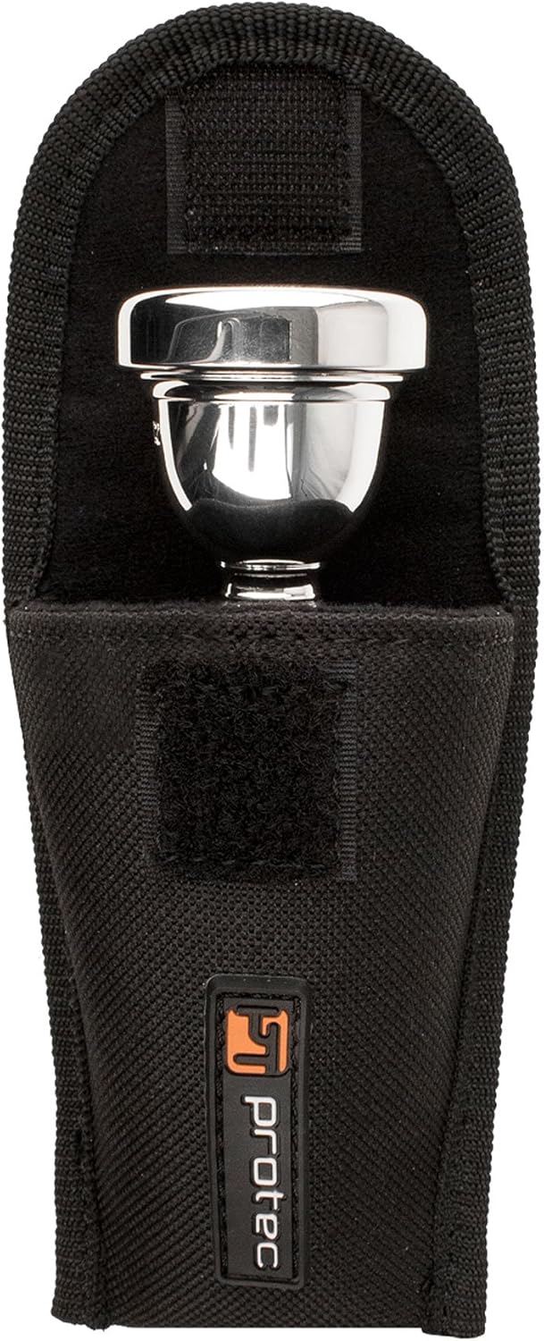 Protec Trombone/Euphonium Mouthpiece Padded Nylon Pouch with Secure Hook and Loop Closure, Model A204