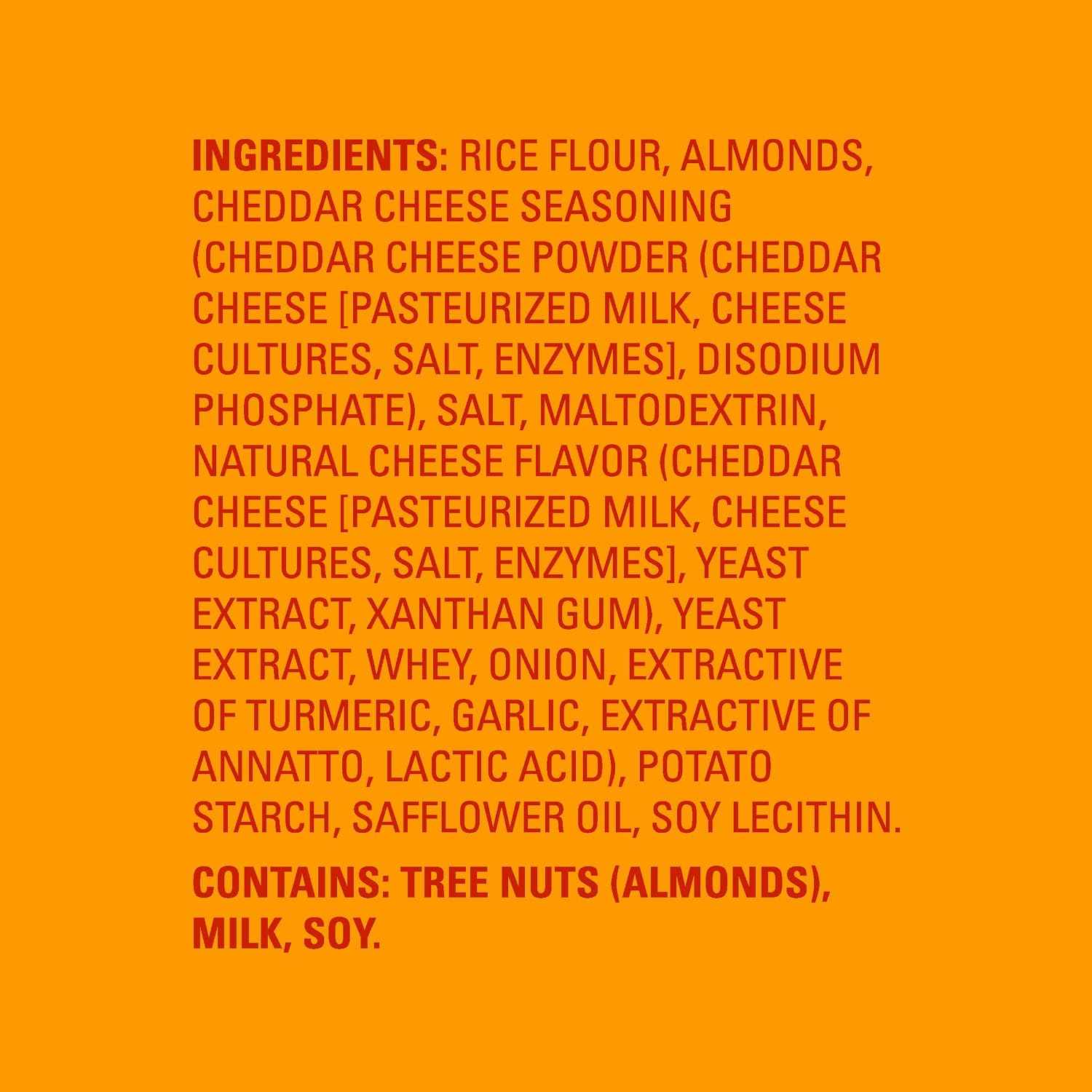 Blue Diamond Almonds Nut-Thins Gluten Free Cracker Crisps, Cheddar Cheese, Family Size, 7.7 oz (Pack of 6)
