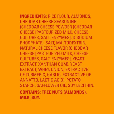 Blue Diamond Almonds Nut-Thins Gluten Free Cracker Crisps, Cheddar Cheese, Family Size, 7.7 oz (Pack of 6)