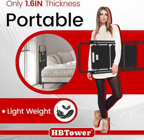 HBTower Step Ladder, Folding Step Stool with Wide Anti-Slip Pedal