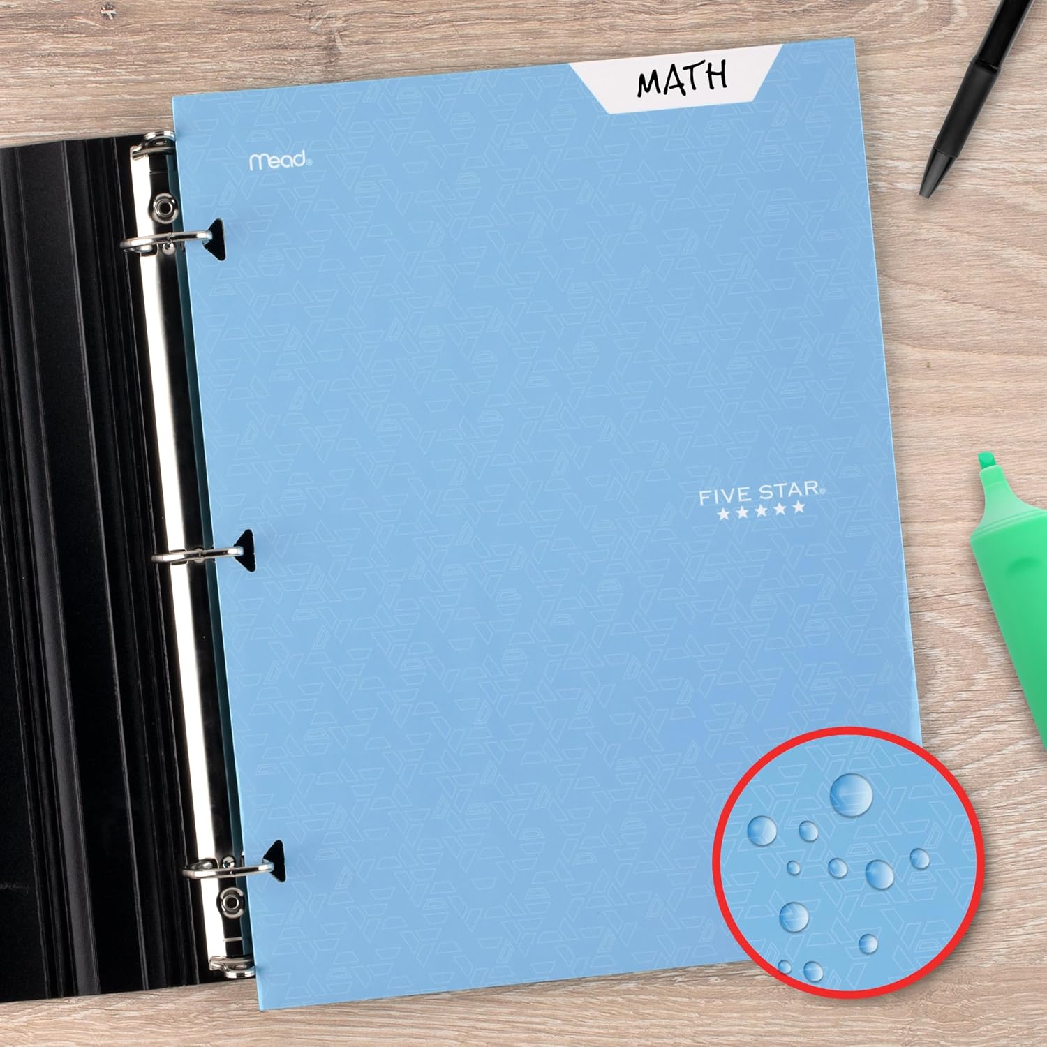 Five Star 4-Pocket Folder, 6 Pack, Paper Folder, Fits 3-Ring Binders, Holds 8-1/2" x 11" Paper, Assorted Colors (38058)