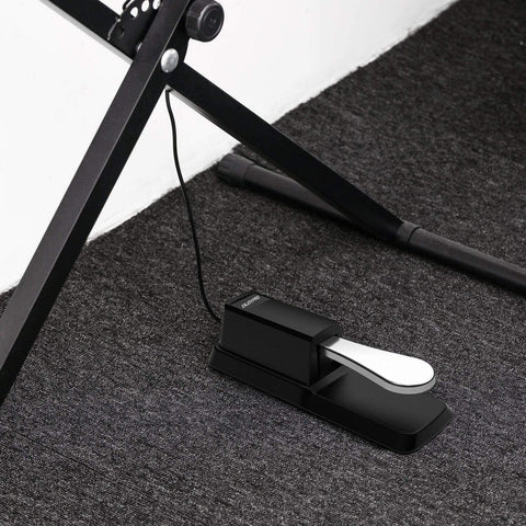 Sustain Pedal for Yamaha Keyboard, Piano Keyboard Pedal with Polarity Switch for Casio, MIDI, Roland Electronic Keyboards and Digital Pianos, 1/4 Inch Jack