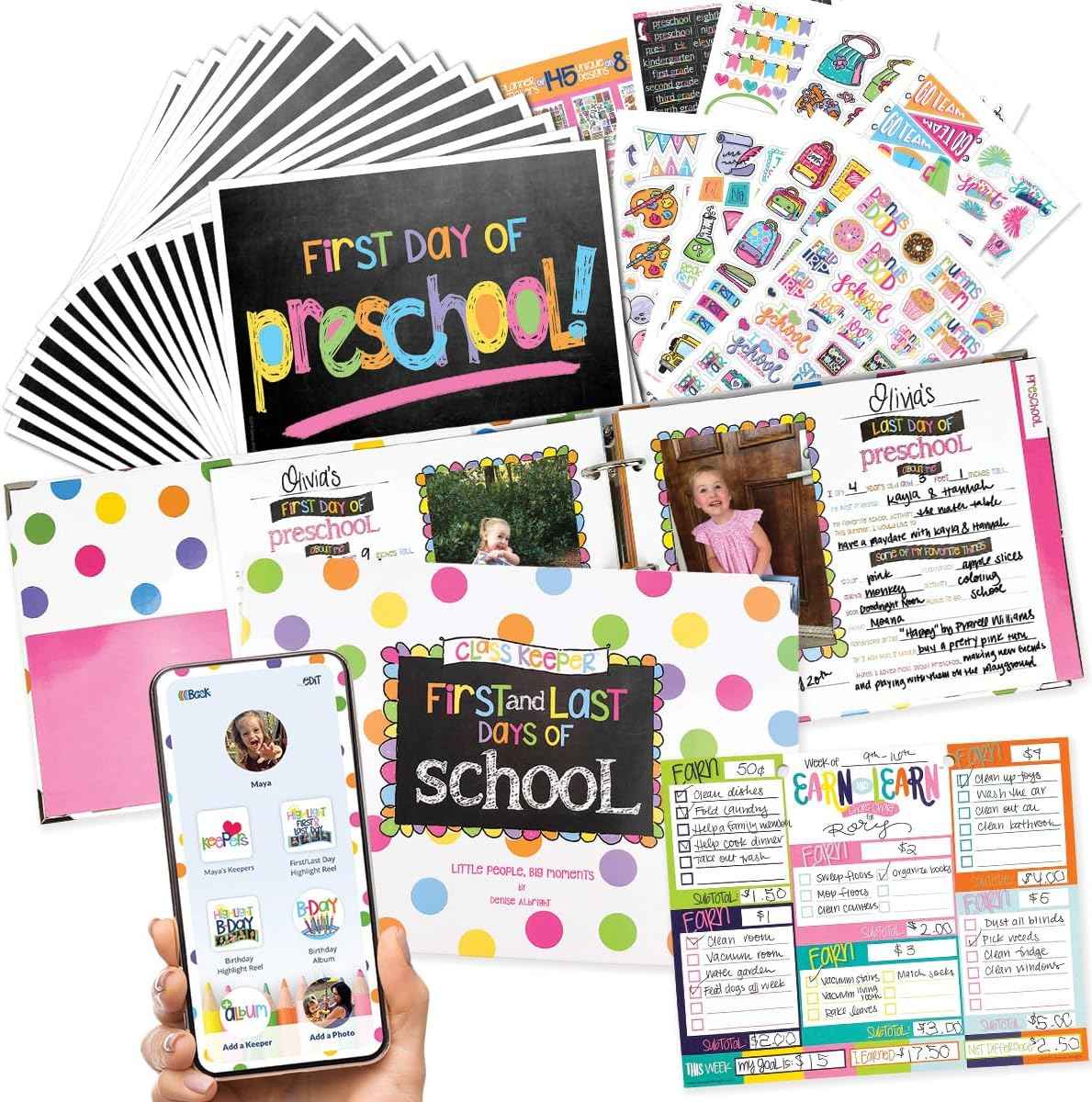 Class Keeper® Ultimate School Memory Book Bundle | Photo Signs, Stickers & Digital Memory App Included