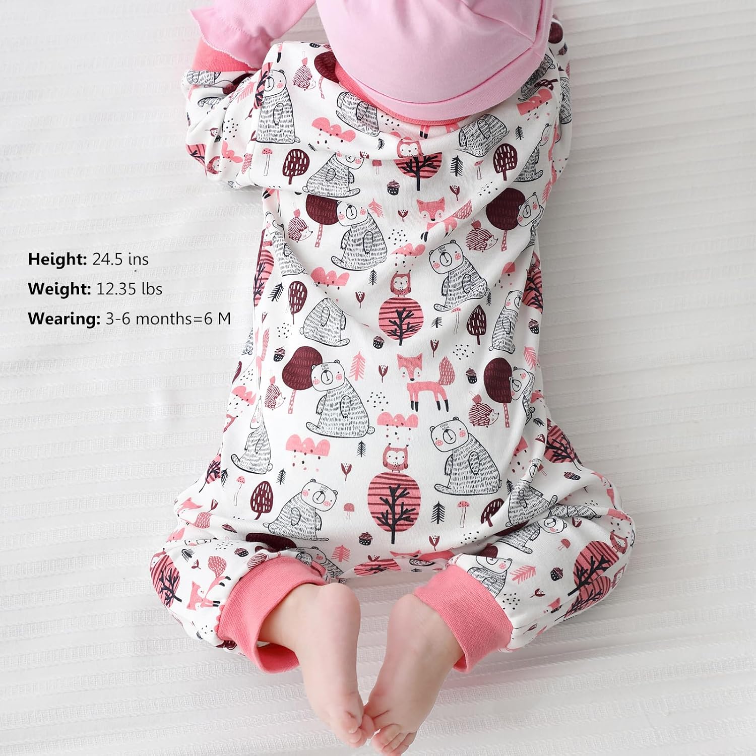 MAMIMAKA Newborn Baby 2-way Zipper Romper Cotton One-piece Jumsuit 3-pack, 0-24 Months