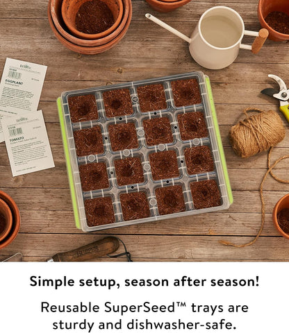 Burpee SuperSeed 16 XL Cell Reusable Seed Starting Tray for Seedlings