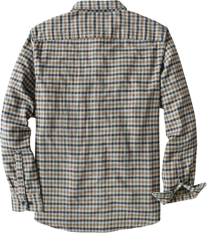 Dubinik® 6 oz Flannel Shirt for Men Cotton Casual Long Sleeve Button Down