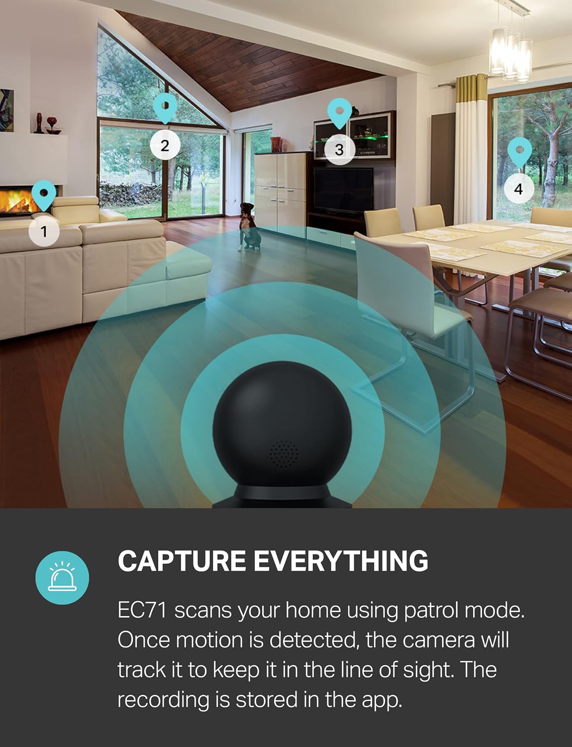 Kasa 1080p Indoor Pan/Tilt Wired Security Camera, Baby & Pet Monitor, EC71