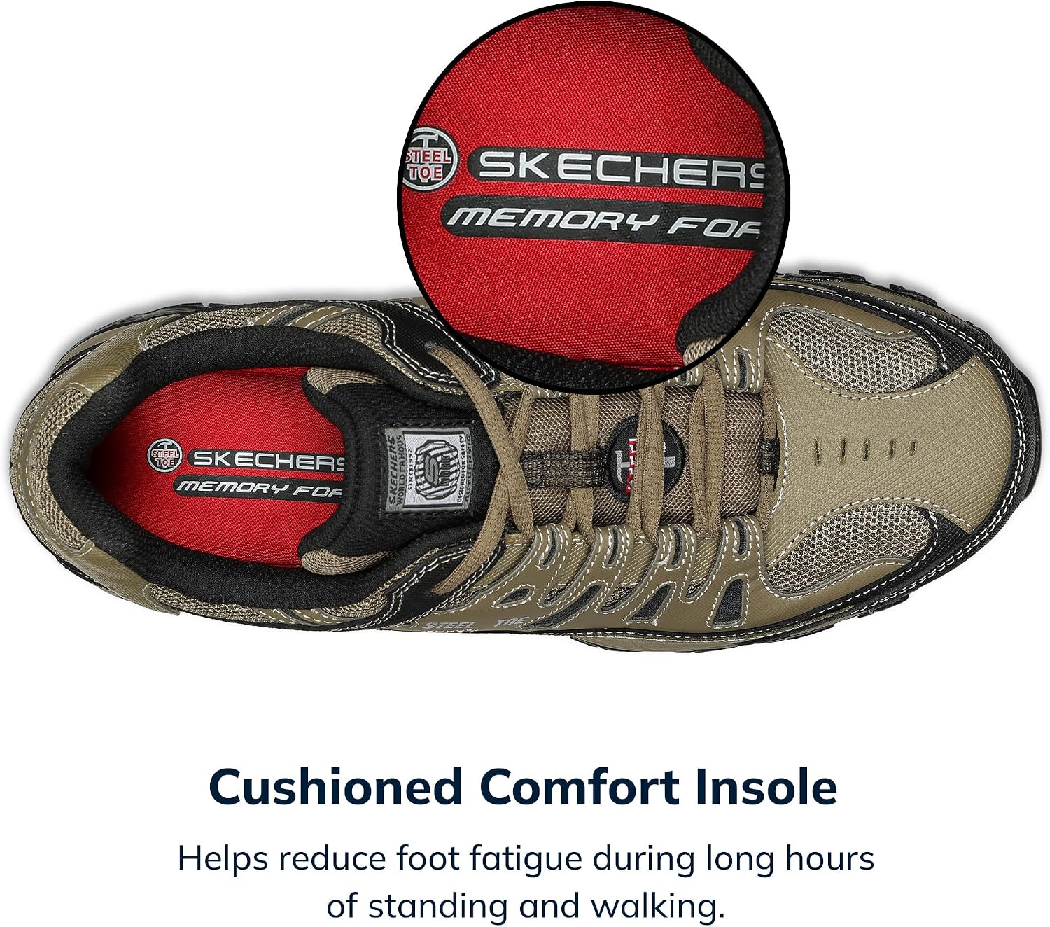 Skechers Men's Cankton Steel Toe Lace Up