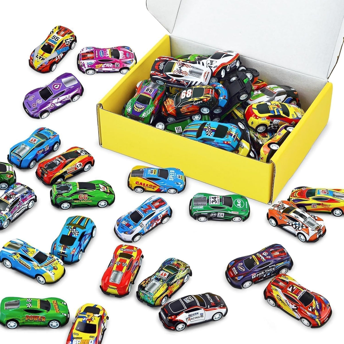 Vileafy 30 Toy Cars for Kids, Mini Race Car Party Favors & Classroom Prizes