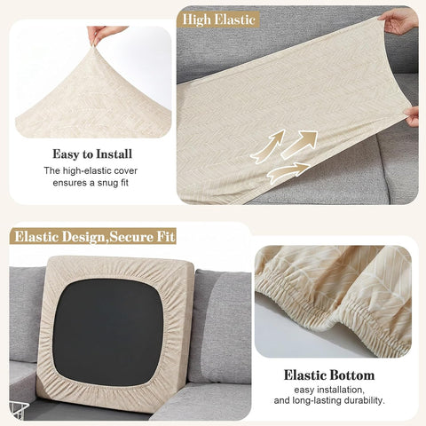 8Pcs Patio Cushion Covers Stretch Outdoor Furniture Protector Slipcovers