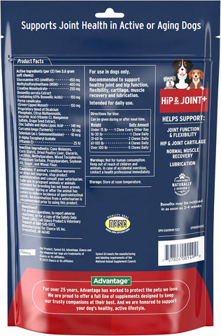 Pet Protect Hip & Joint+ Supplement for Dogs, Chicken Flavor 240ct
