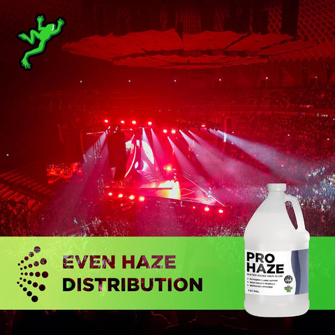 Froggy's Fog Pro Haze High-Performance Haze Fluid for Hurricane Haze 2 and Other Haze Machines, Water-Based Hazer Fluid, 1 Gallon