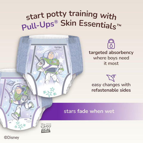 Pull-Ups Boys Skin Essentials Training Pants, 2T-3T, 18 Ct