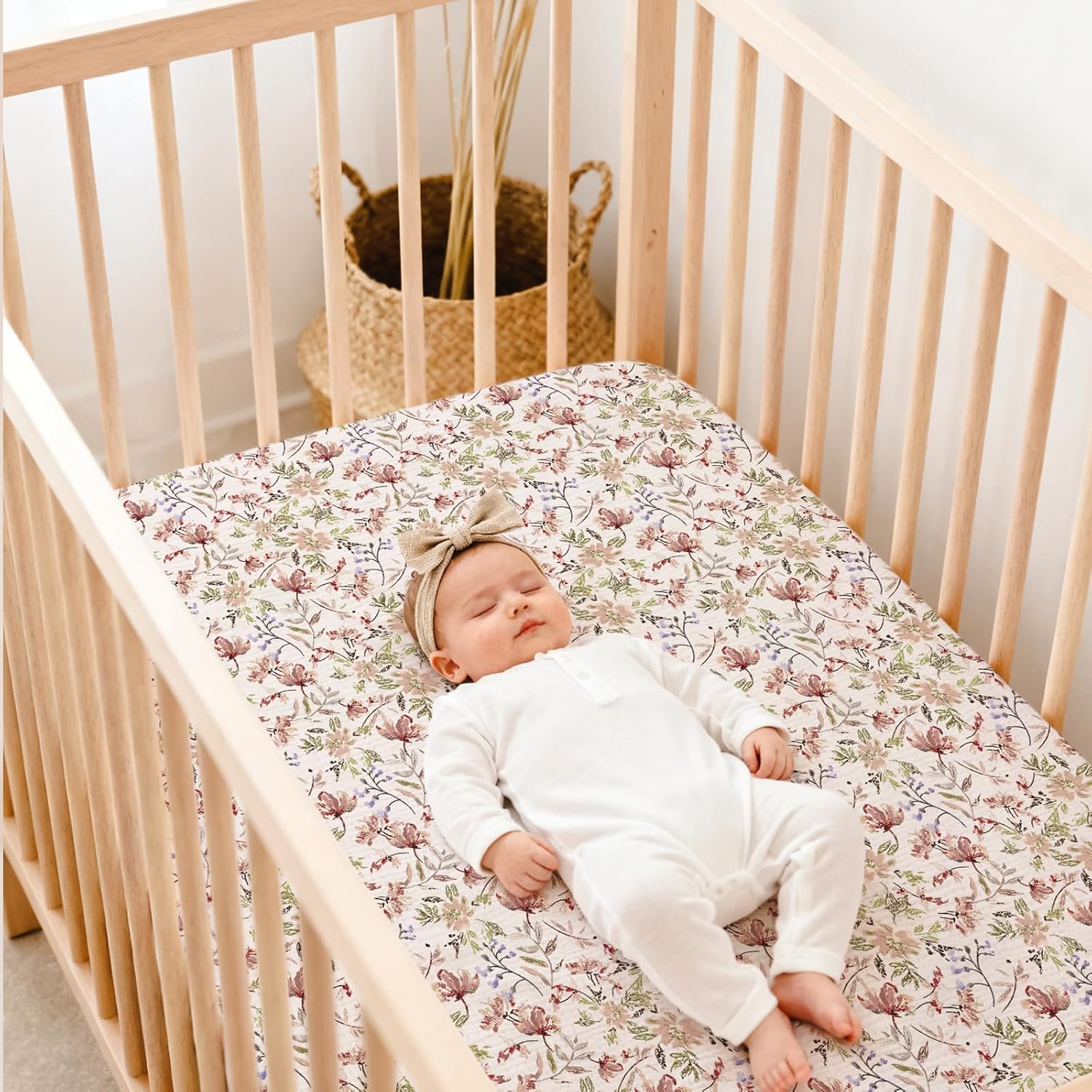 lulumoon Muslin Crib Sheets for Baby: Snug Fitted for 52x28 Crib Mattress