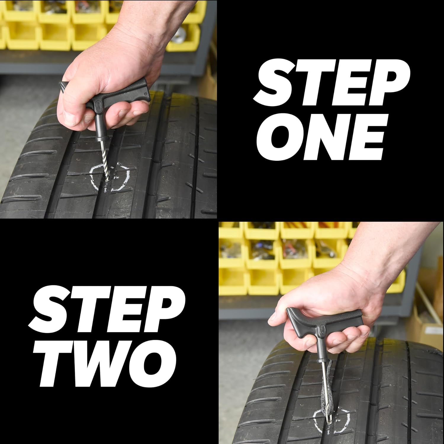 Slime 2040-A Tire Repair Plug Kit, Deluxe, Contains Strings, Tools and Glue, 11 Pieces