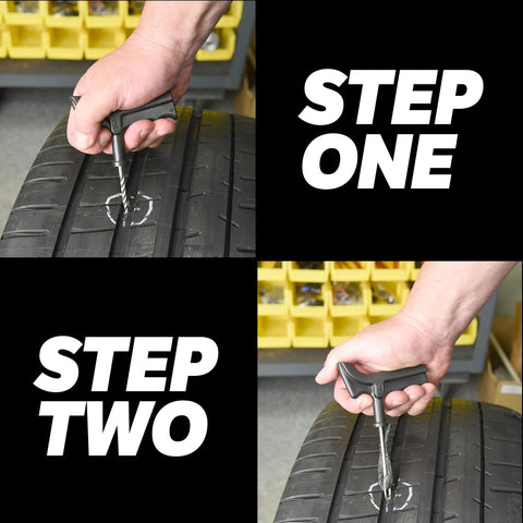 Slime 2040-A Tire Repair Plug Kit, Deluxe, Contains Strings, Tools and Glue, 11 Pieces
