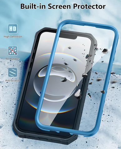 FNTCASE for iPhone 16e Case, with Belt Clip, with Built-in Screen Protector