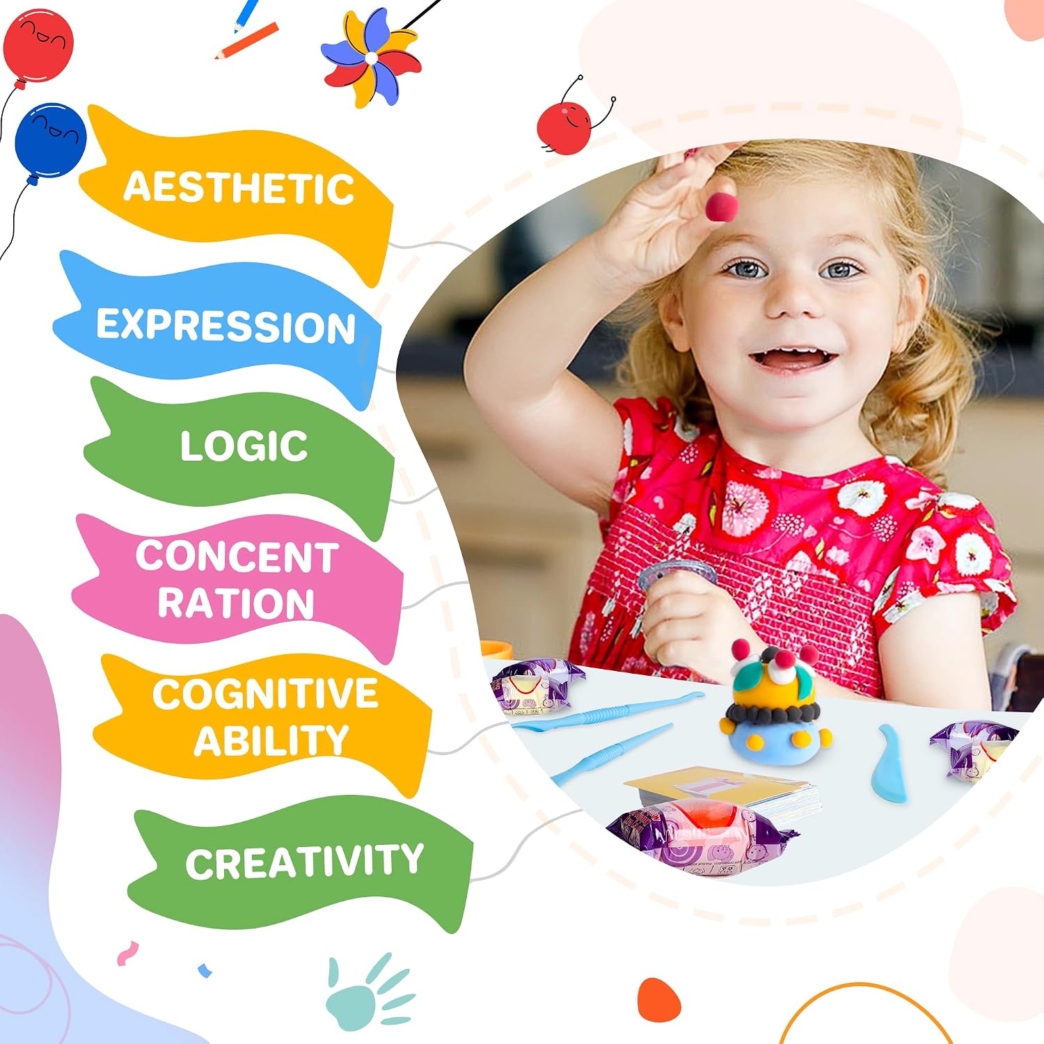 Aestd-ST Air Dry Clay 160 Colors, Modeling Clay for Kids, DIY Magic Clay