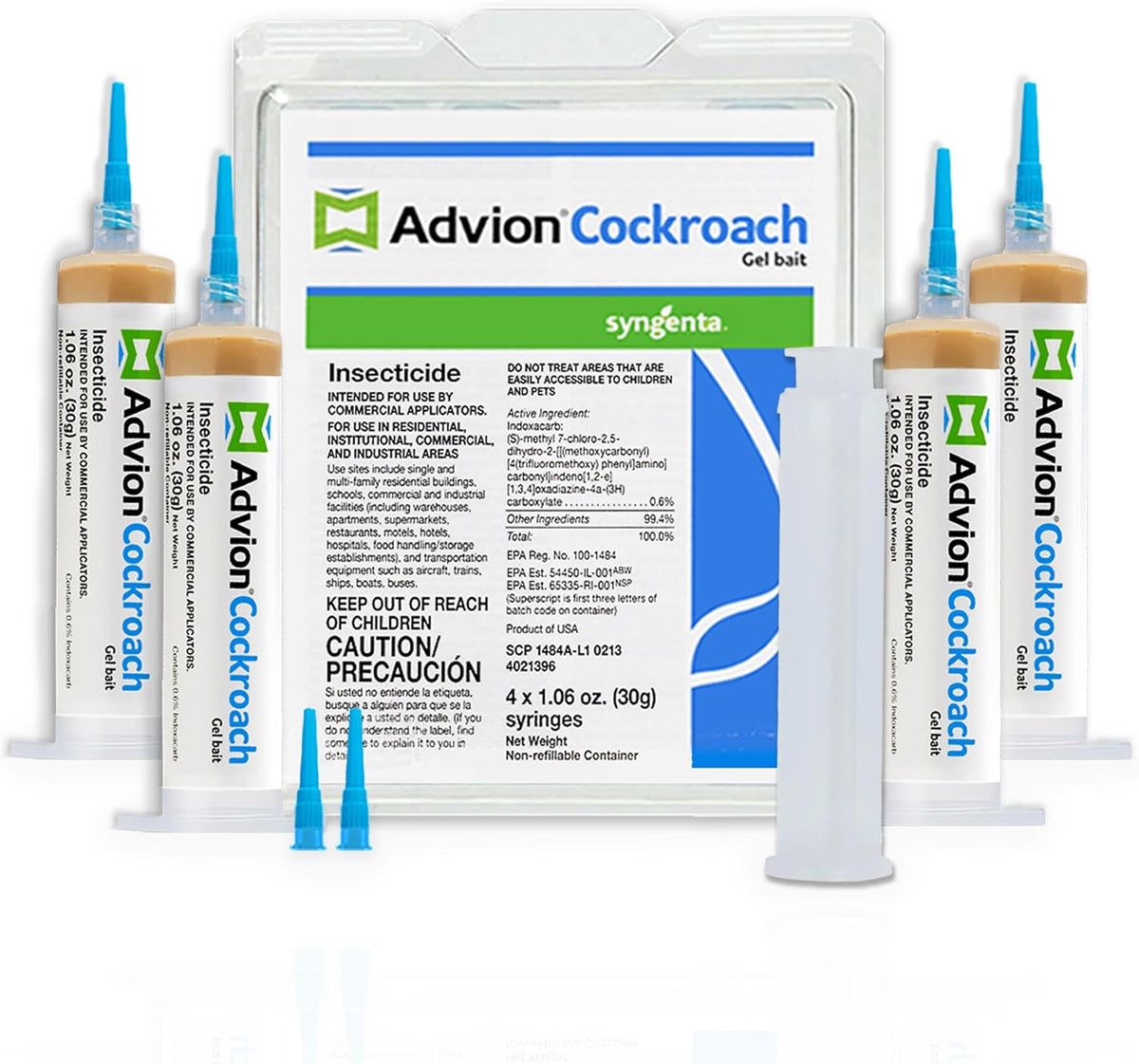 Syngenta 383920 Advion Cockroach Gel Bait 4 X 30 Gram Tubes Roach Control