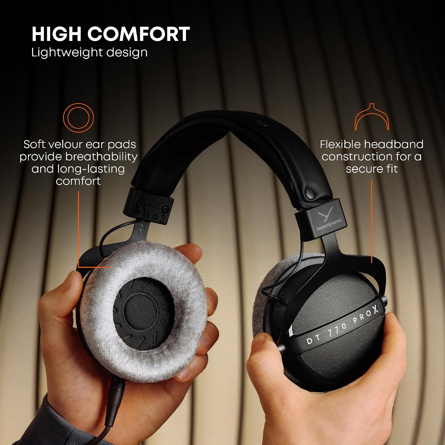 beyerdynamic DT 770 Pro X Wired Over-Ear Headphones, 48 Ohm, Closed-Back Professional Recording Studio Monitor. Recording, Monitoring, Sound Isolation, Handmade in Germany. Black