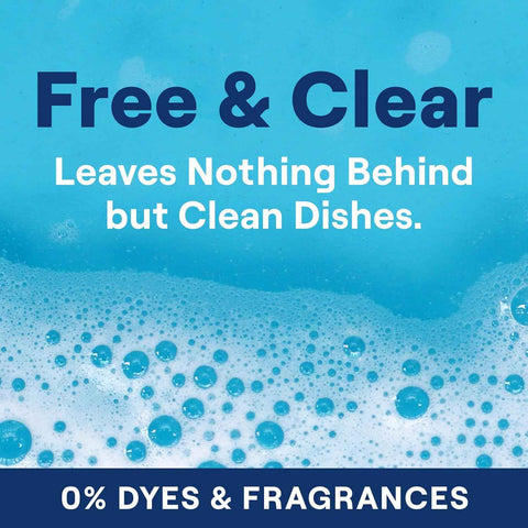 Seventh Generation Free & Clear Dishwasher Detergent Gel, 42 oz, 6 Pack, Targets Grease & Stuck-On Food For A Streak-Free Finish, Fragrance Free