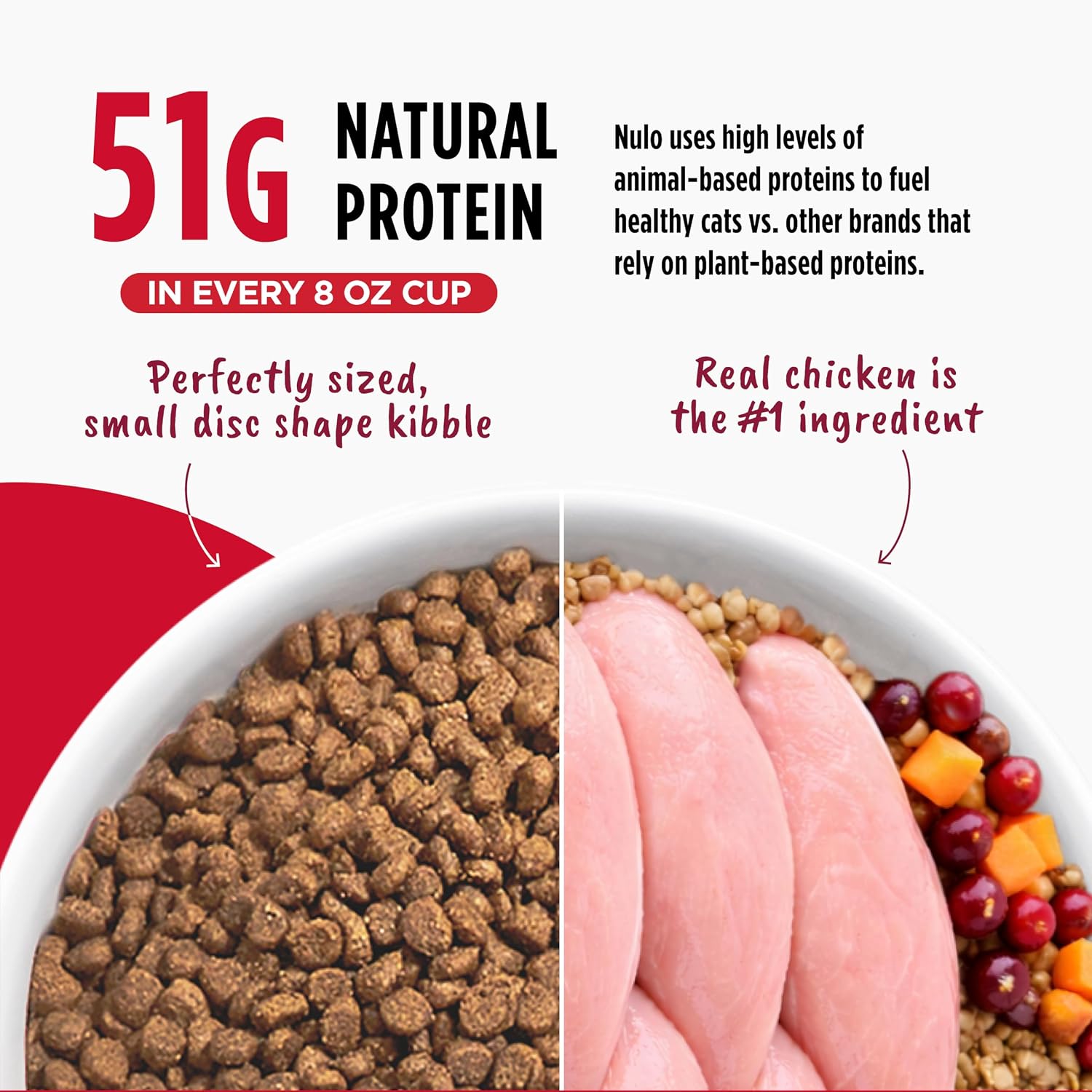 Nulo Freestyle Cat & Kitten Dry Food - Chicken & Cod Recipe, High Protein Grain Free Cat Food, Natural Kibble with Probiotics & Omega Fatty Acids, 4lb Bag