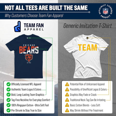 NFL Color Block T-Shirt, Officially Licensed