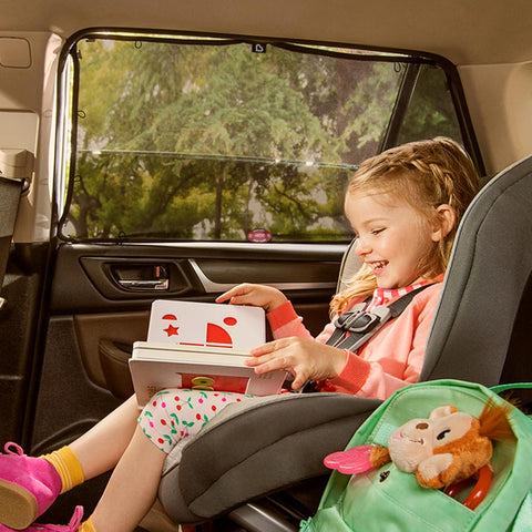 Munchkin Brica Magnetic Stretch-to-Fit Car Window Shades, Black, 1 Pack