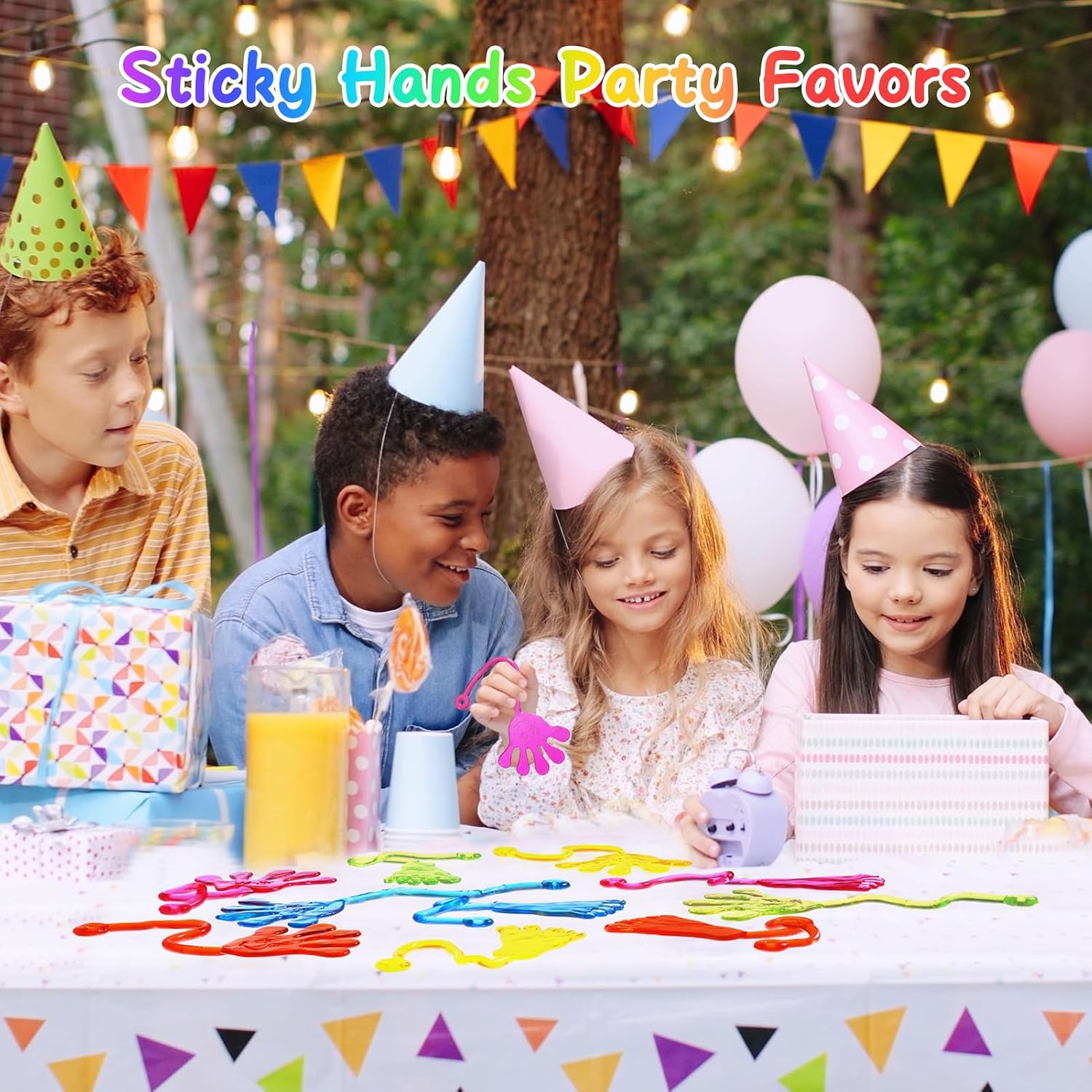 Sticky Hands Bulk 30 PCS Party Favors for Kids 4-8,8-12 Year Stretchy Sticky Hand Feet Halloween Goodie Bags Stuffers for Kids Classroom Prizes Birthday Trinkets Slap Hand Halloween Toys Bulk