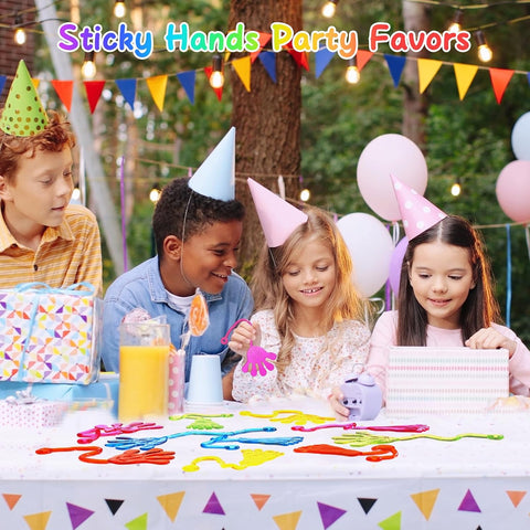 Sticky Hands Bulk 30 PCS Party Favors for Kids 4-8,8-12 Year Stretchy Sticky Hand Feet Halloween Goodie Bags Stuffers for Kids Classroom Prizes Birthday Trinkets Slap Hand Halloween Toys Bulk