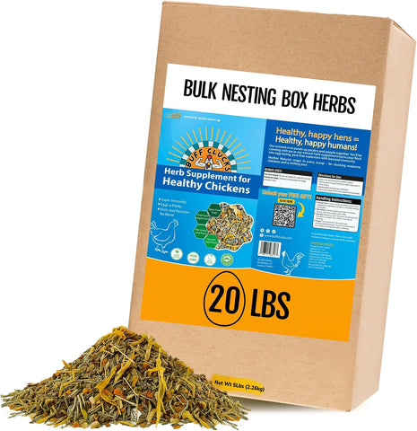 Buff Clucks Herbs Supplement for Chicken Food Natural Poultry Feed, 20 lb