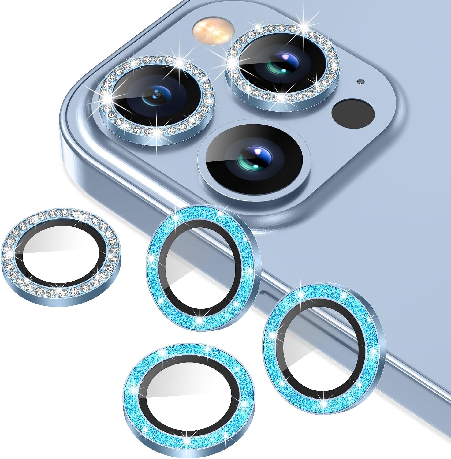 AGVEE 3+3 6 Pack for iPhone 13 Pro & Max Camera Lens Protector Cover