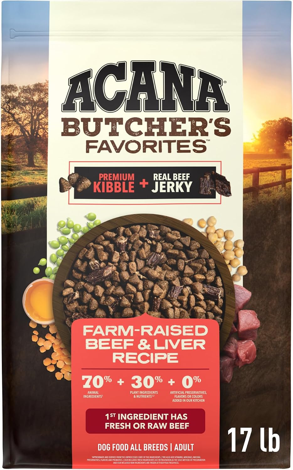 ACANA Butchers Favorites Grain-Free Dry Dog Food Farm-Raised 17lb Bag