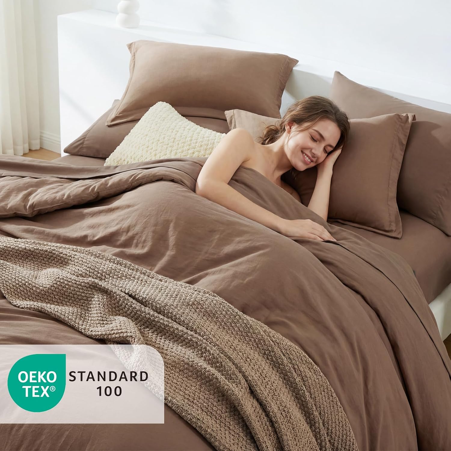 Queen Comforter Set-7 Pieces Soft Prewashed Bed in a Bag Queen Bedding Sets