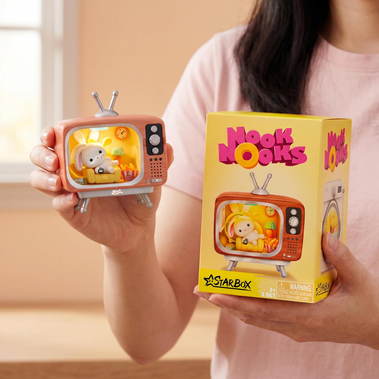 STARBOX Nook Nooks Series 1 Blind Box Collectible Mini Collectible Animal Figurines with Themed Scenes and Surprise Accessories, Toy for Ages 3+.
