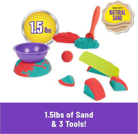 Kinetic Sand Mold n' Flow Set, Moldable Play Sand Sensory Toys, Ages 3+