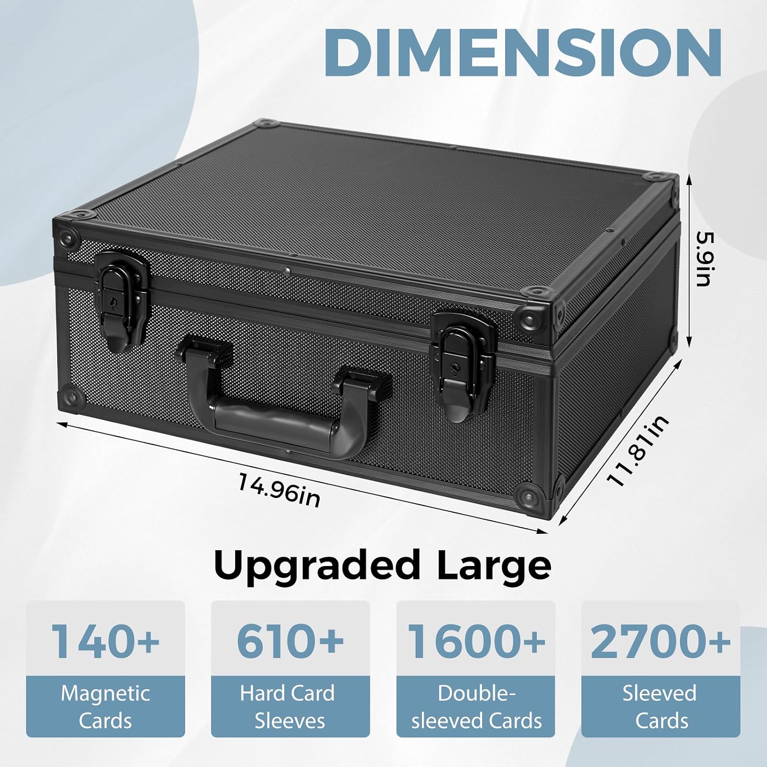 Trading Card Storage Box for 3" x 4" Top Loaders 610+, Sports Cards Case