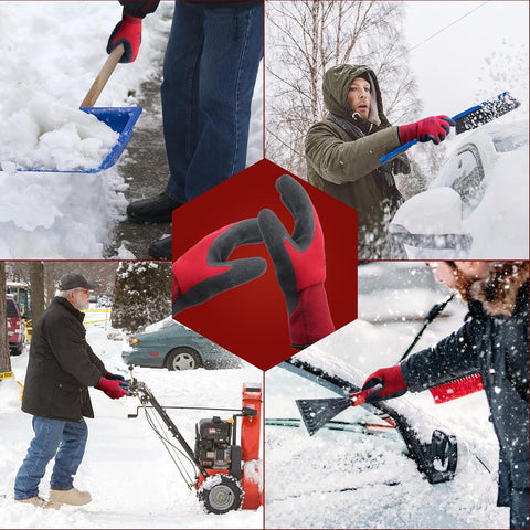 LOCCEF 2 Pairs Winter Work Gloves Men Women, Thermal Freezer Gloves