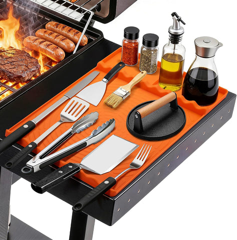 Silicone Grill Mat for Blackstone Griddle Accessories (Orange)