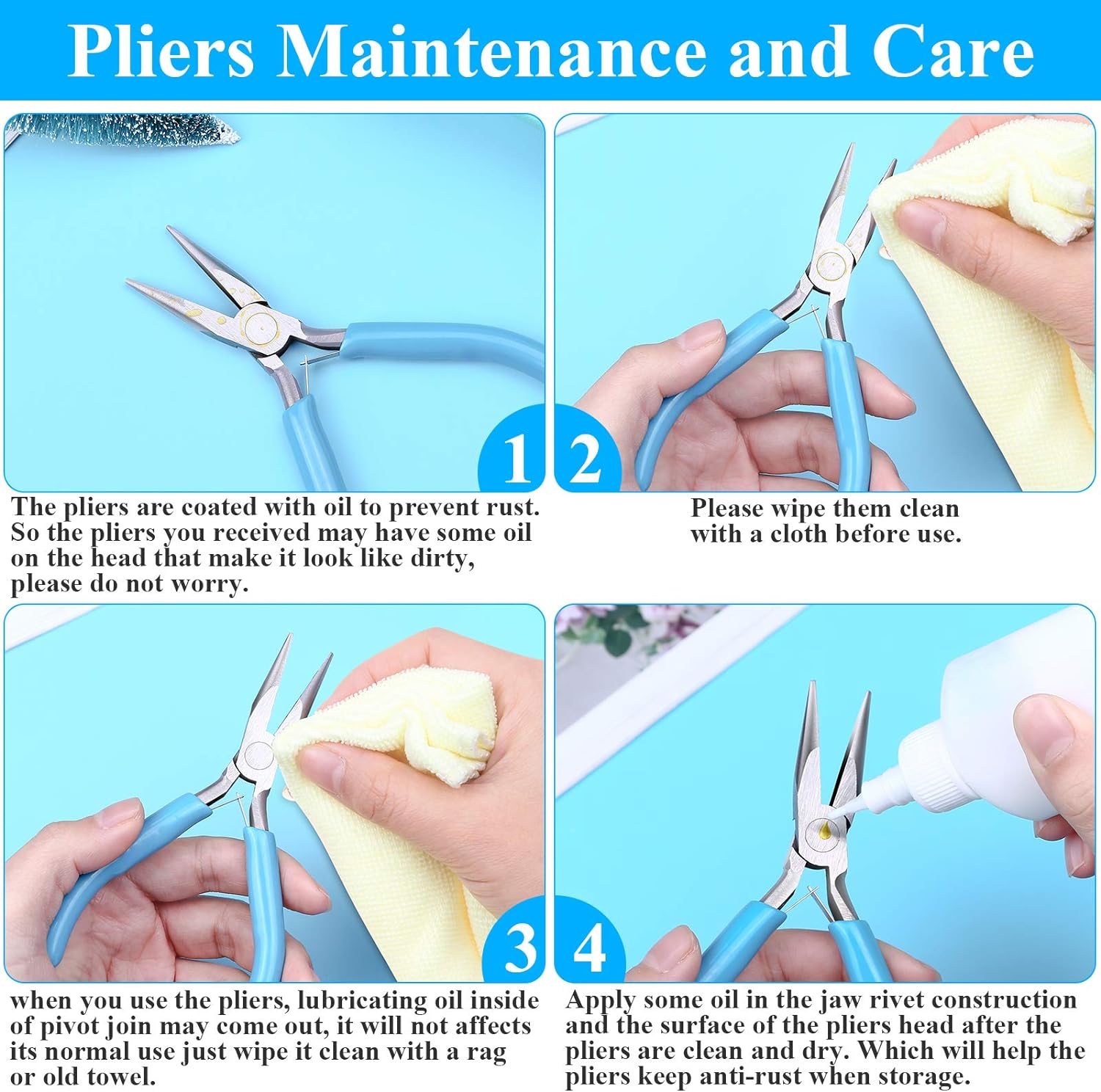 Shynek 3pcs Jewelry Making Plier Tools with Needle/Chain/Round Nose Pliers and Wire Cutter for Jewelry Repair, Wire Wrapping, Crafts, Jewelry Making Supplies