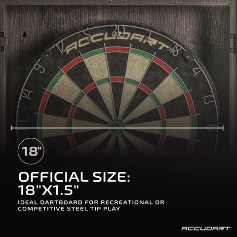 Accudart Armada Bristle Dartboard Cabinet Set, 18-Inch