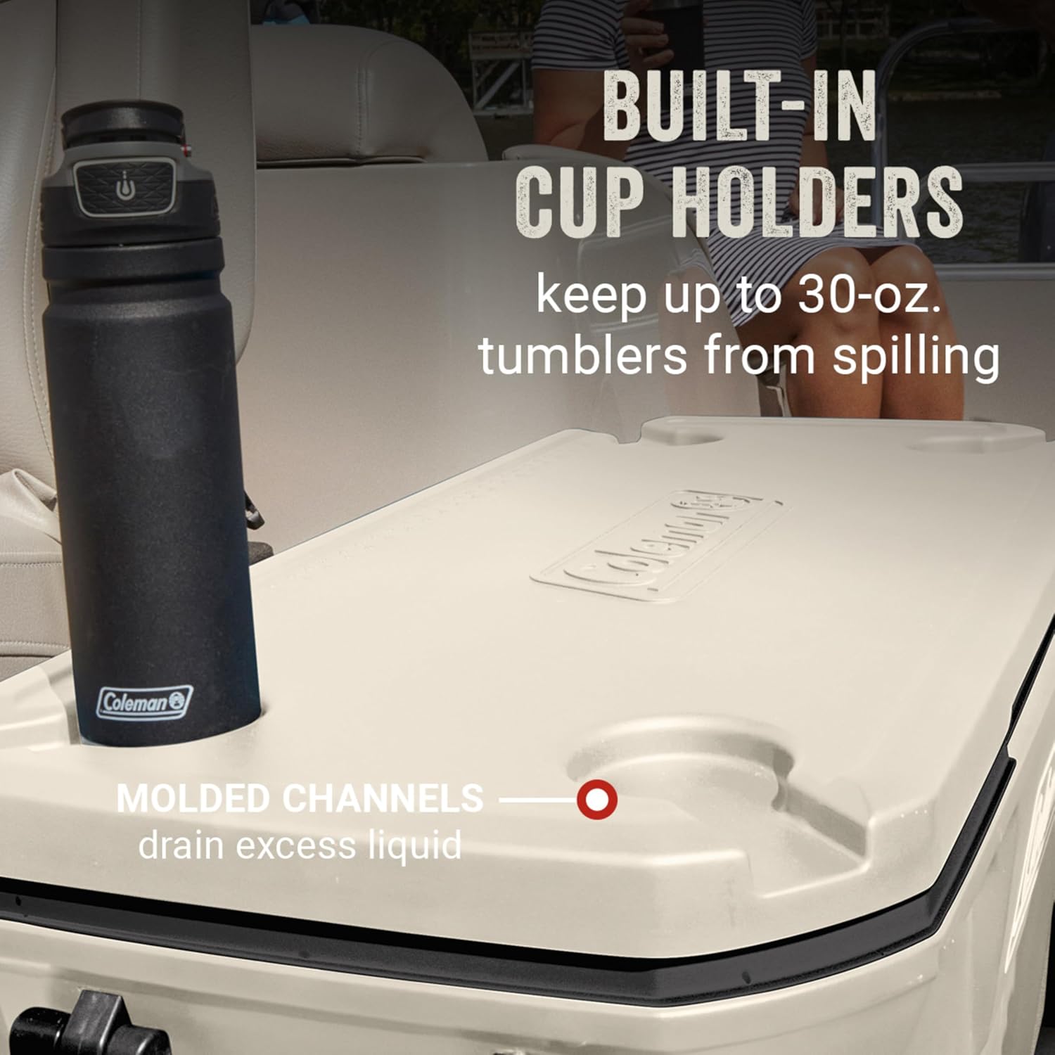 Coleman Classic Series Insulated Portable Rolling Cooler with Wheels, Leak-Resistant Outdoor Hard Cooler Keeps Ice up to 5 Days