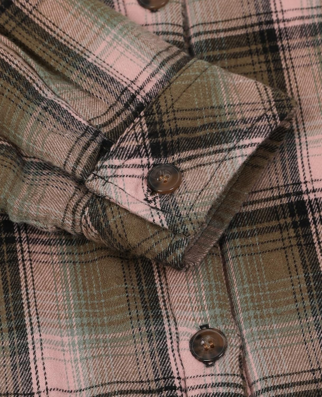 ThCreasa Womens Sherpa Lined Flannel Jacket with Hand Pockets