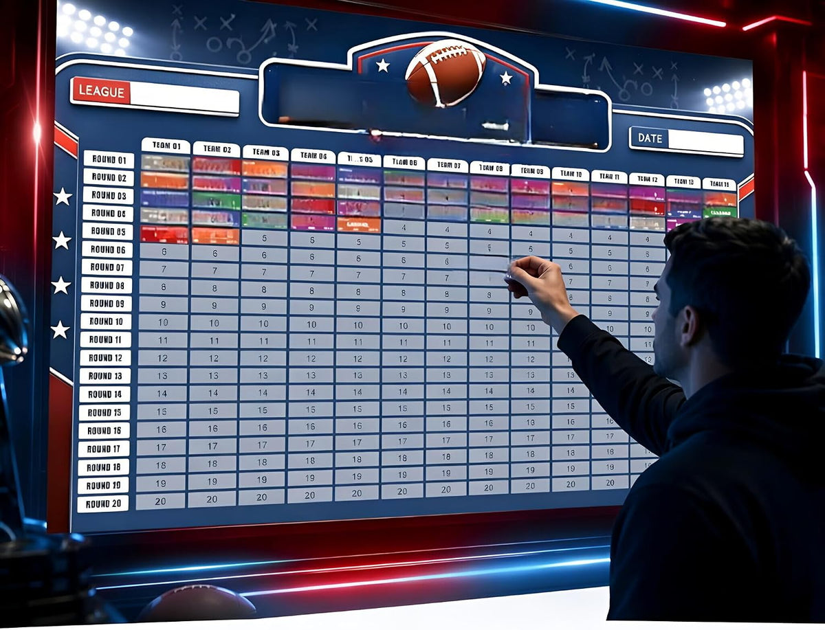 2026-2027 Fantas Football Draf Board Kit, Traceless 692+ Labels