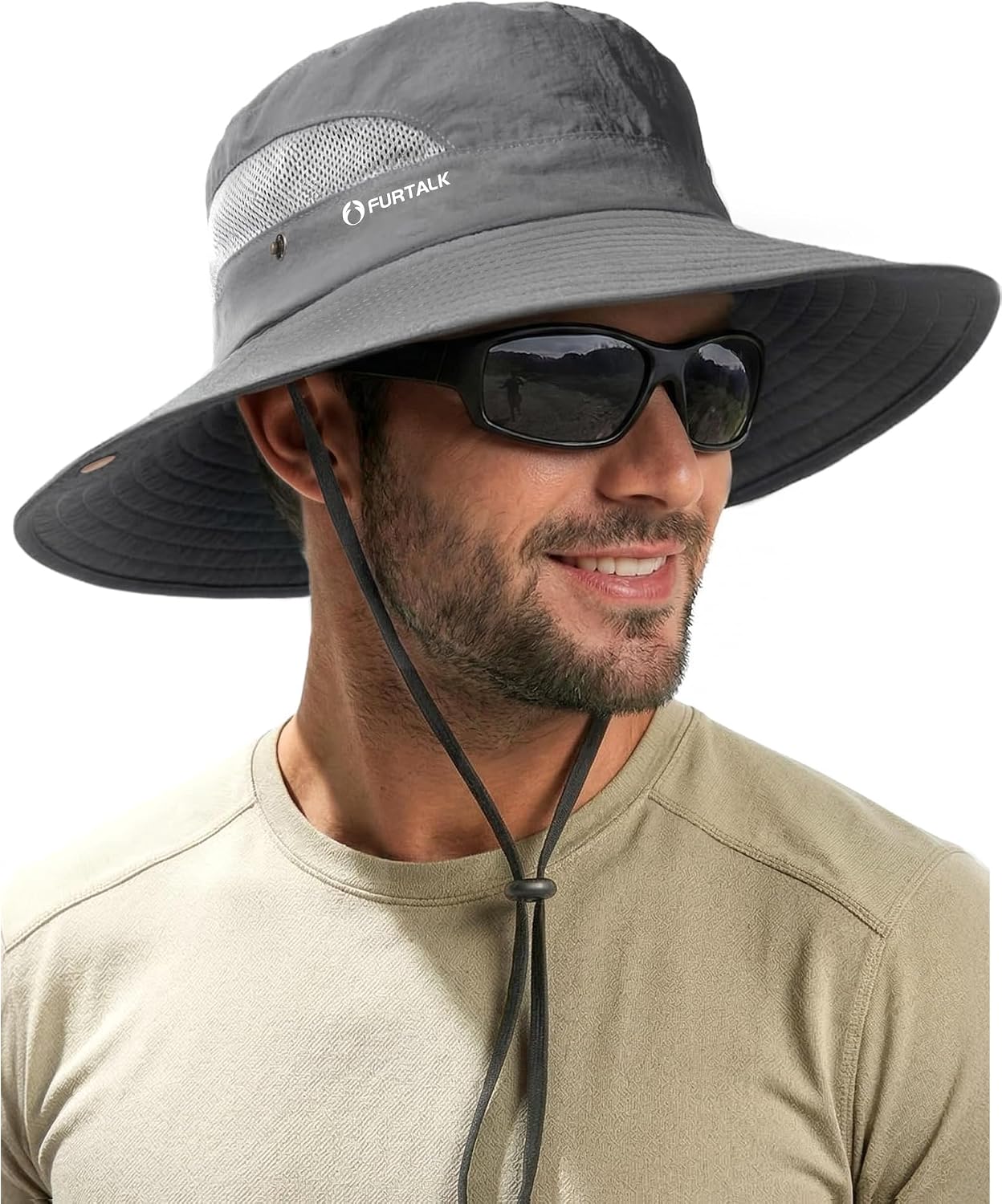 FURTALK Mens Bucket Sun Hat UPF Protection Wide Brim Breathable Fishing Hat