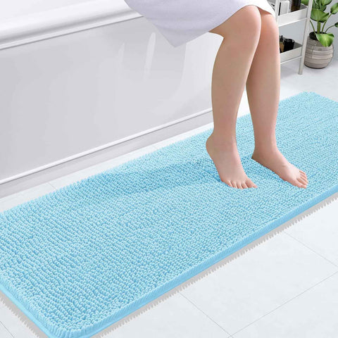 OLANLY Bathroom Runner Rugs 59x20, Extra Soft Absorbent Chenille Bath Rugs